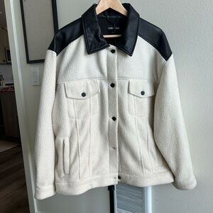 Lamarque Black and Cream Teddy Jacket